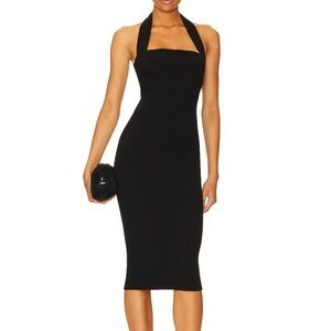 Nookie Black Midi Halter Dress